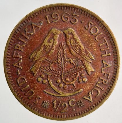 1963 South Africa 1/2 Half Cent Coin | Fine Collectable Grade