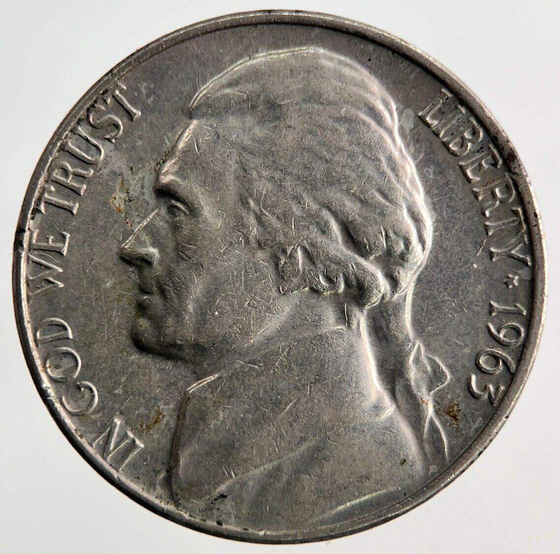 1963 US USA Nickel Coin | Fine Collectable Grade
