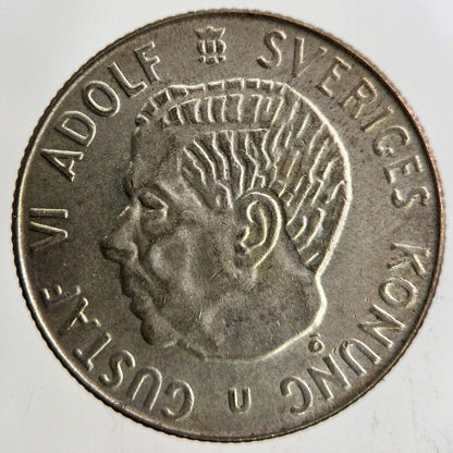1963 Sweden 1 Krona Silver Coin | Fine Collectable Grade