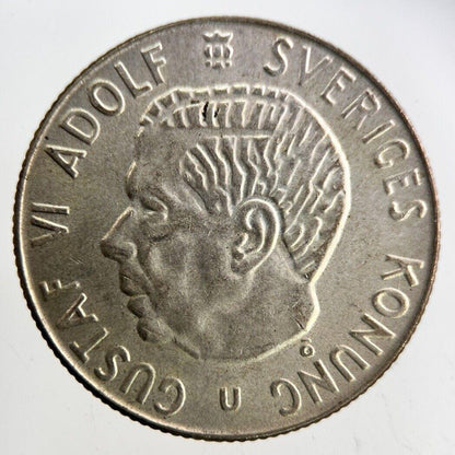 1963 Sweden 1 Krona Silver Coin | Fine Collectable Grade