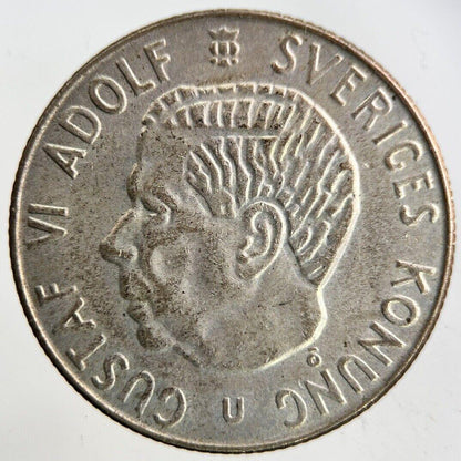 1963 Sweden 1 Krona Silver Coin | Fine Collectable Grade