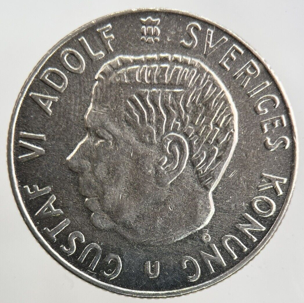 1963 Sweden 1 Krona Silver Coin | Fine Collectable Grade