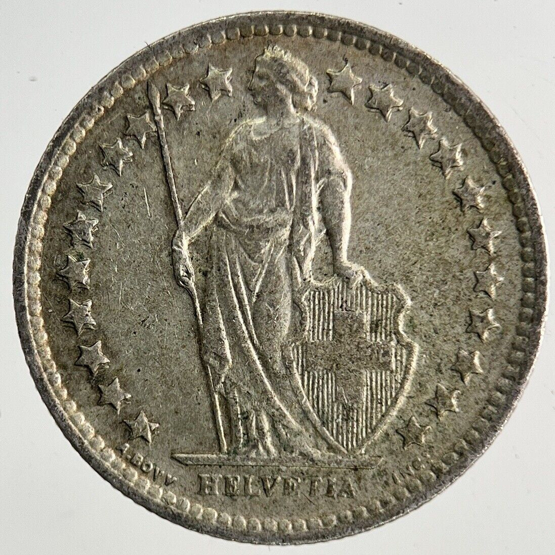 1963 Switzerland Swiss 1/2 Half Franc Silver Coin | Fine Collectable Grade