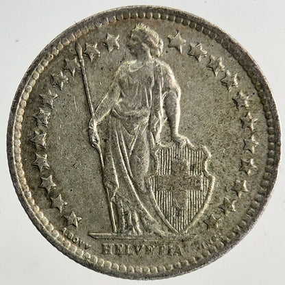 1963 Switzerland Swiss 1/2 Half Franc Silver Coin | Fine Collectable Grade