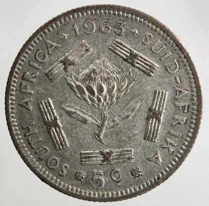 1963 South Africa Sixpence 5c 5 Cents Silver Coin | Very High Grade