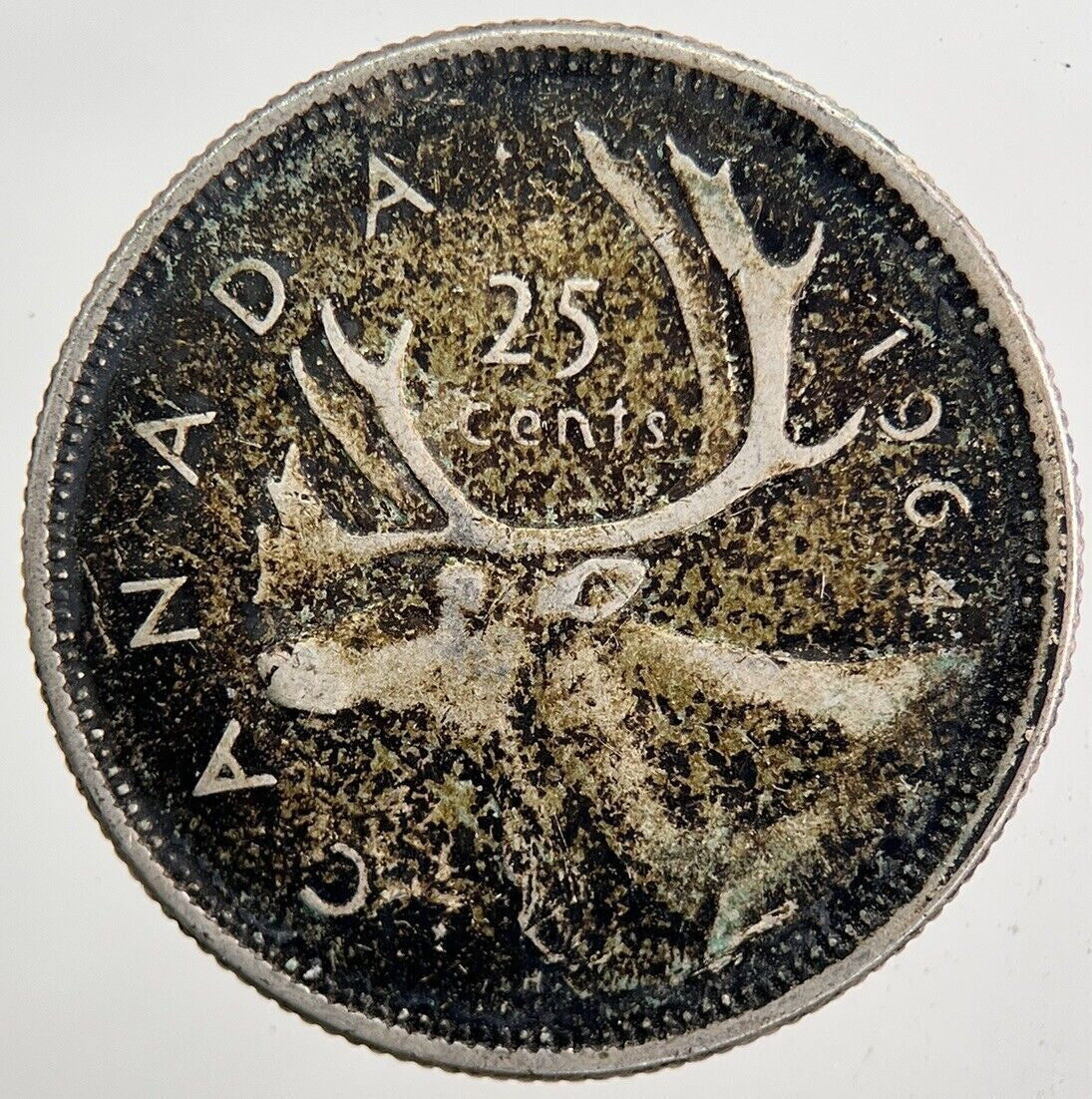 1964 Canada 25 Cents Silver Coin | Fine Collectable Grade | a5927