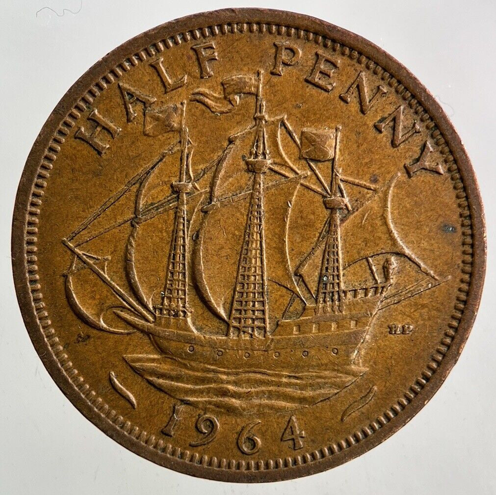 1964 Elizabeth II 2nd Half-Penny Coin | Very High Grade