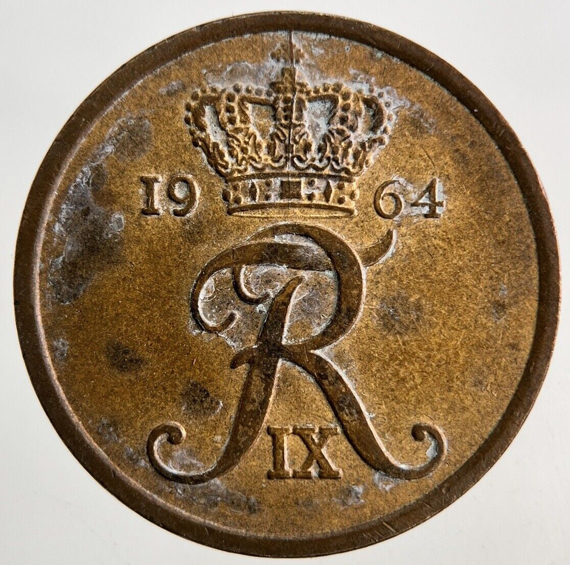 1964 Denmark 5 Ore Coin | Fine Collectable Grade