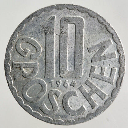 1964 Austria 10 Groschen Coin | Fine Collectable Grade
