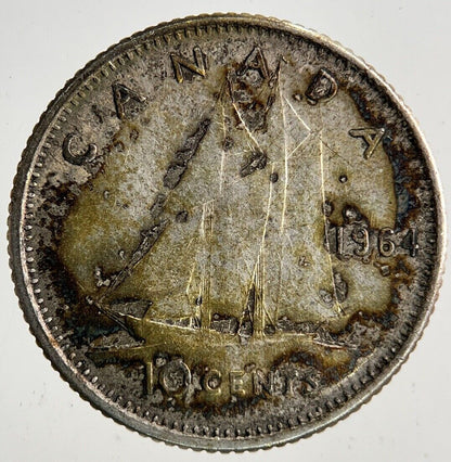 1964 Canada 10 Cents Silver Coin | Collectable Grade