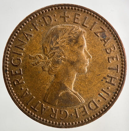 1964 Elizabeth II 2nd Half-Penny Coin | Fine Collectable Grade