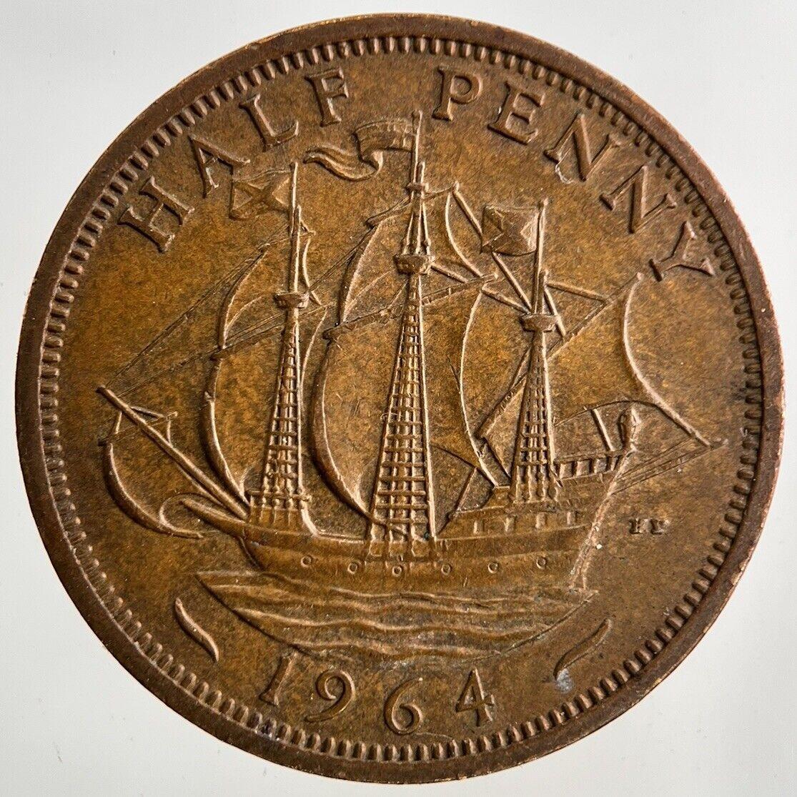 1964 Elizabeth II 2nd Half-Penny Coin | Fine Collectable Grade