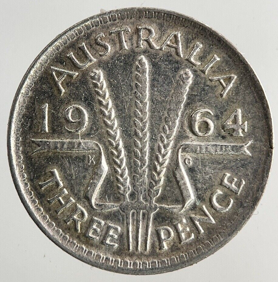 1964 Australia Threepence Silver Coin | Fine Collectable Grade