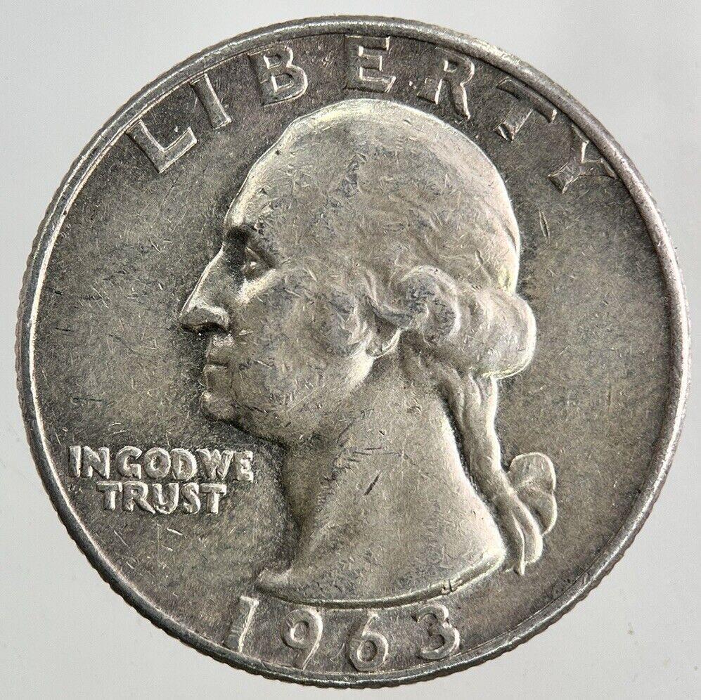 1963-D US USA Quarter Dollar Silver Coin | Fine Collectable Grade