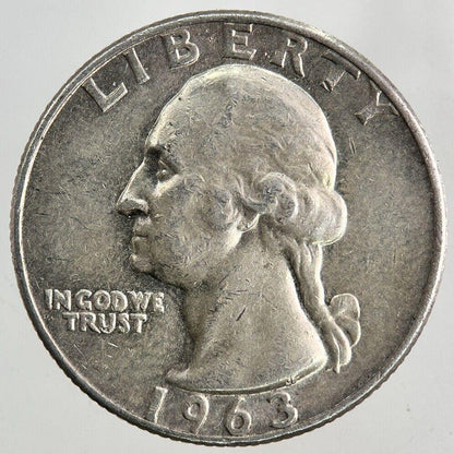 1963-D US USA Quarter Dollar Silver Coin | Fine Collectable Grade