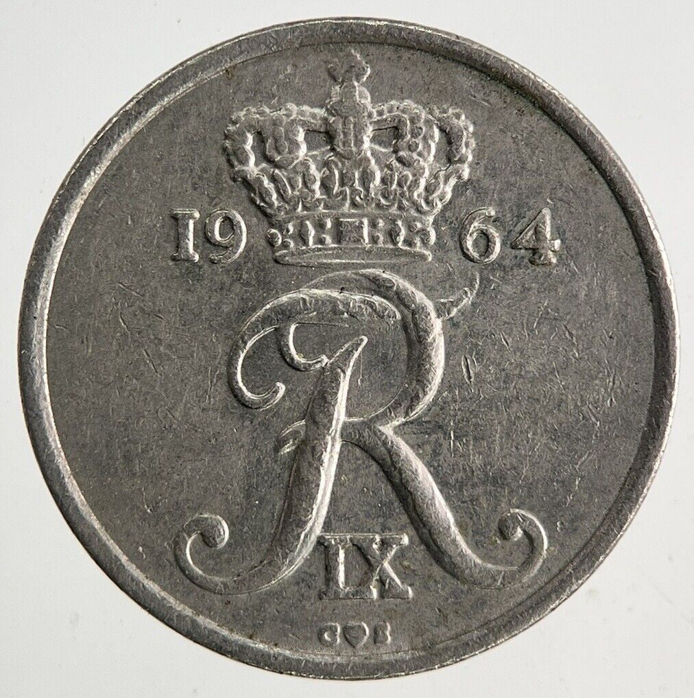 1964 Denmark 10 Ore Coin | Fine Collectable Grade