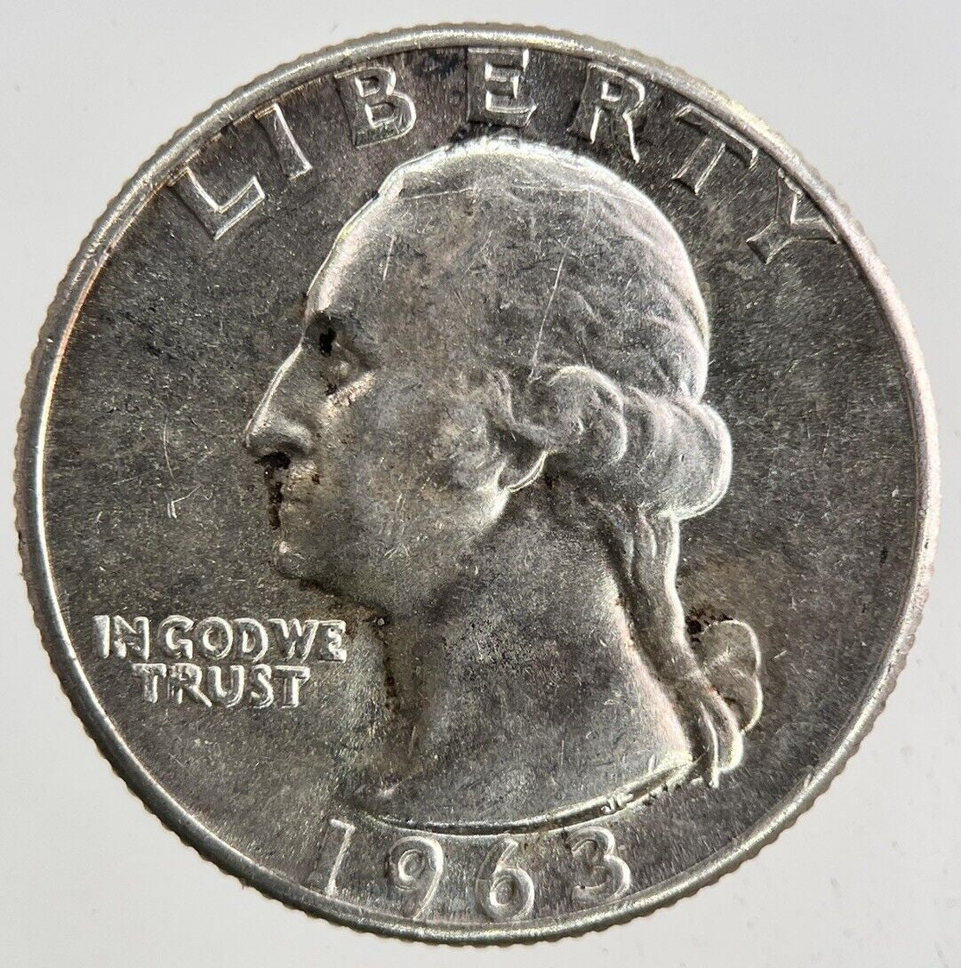 1963 US USA Quarter Dollar Silver Coin | Very High Grade