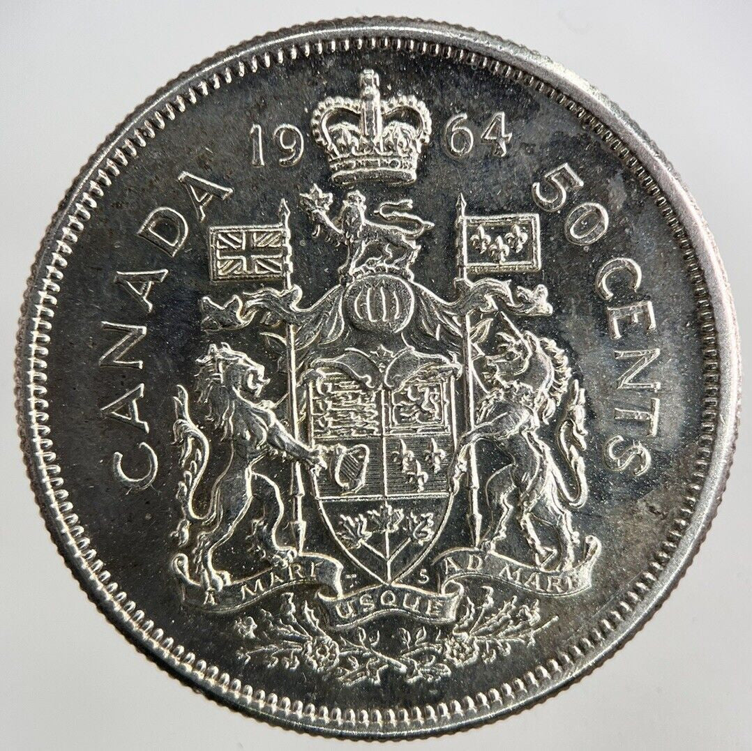 1964 Canada 50 Cents Silver Coin | Very High Grade