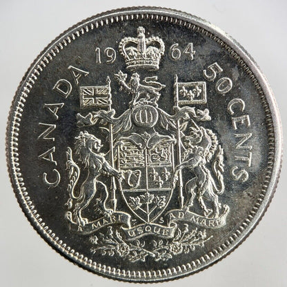 1964 Canada 50 Cents Silver Coin | Very High Grade