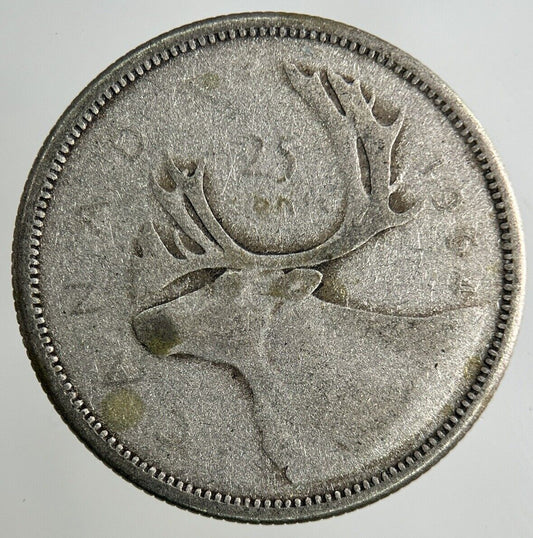 1964 Canada 25 Cents Silver Coin | Fair Grade