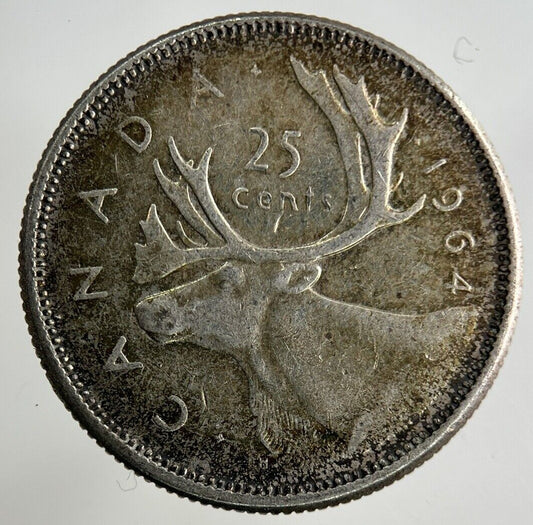 1964 Canada 25 Cents Silver Coin | Fine Collectable Grade