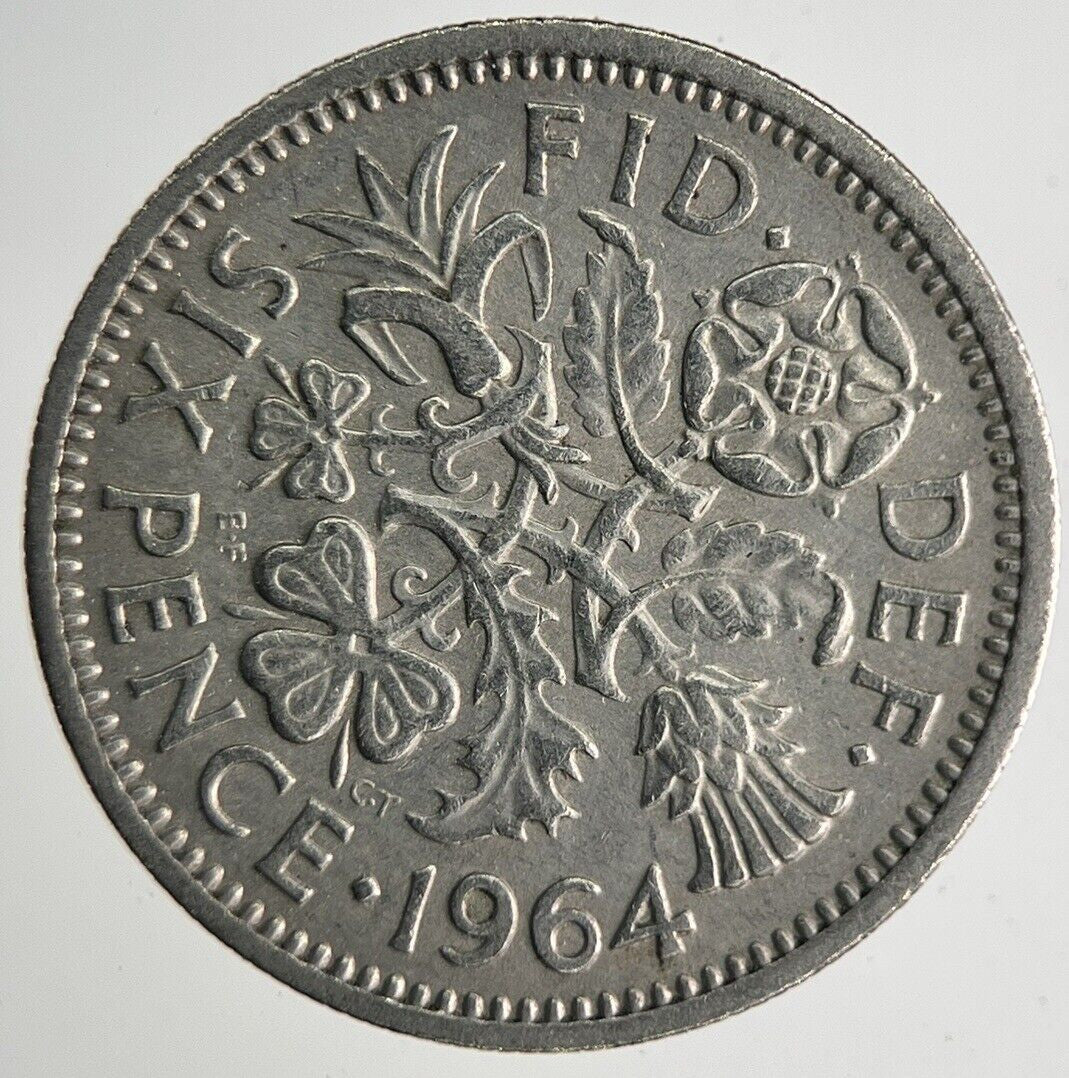 1964 Elizabeth II 2nd Sixpence Coin | Fine Collectable Grade