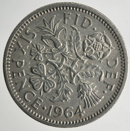 1964 Elizabeth II 2nd Sixpence Coin | Fine Collectable Grade