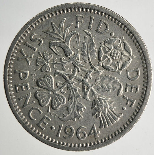 1964 Elizabeth II 2nd Sixpence Coin | Fine Collectable Grade