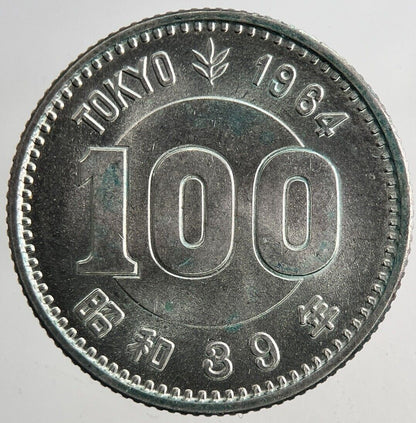 1964 Japan Olympics Silver 100 Yen Coin | Very High Grade | a6580