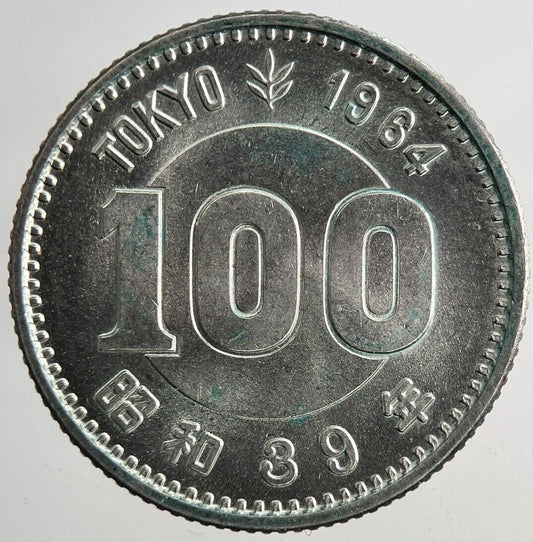 1964 Japan Olympics Silver 100 Yen Coin | Very High Grade | a6580