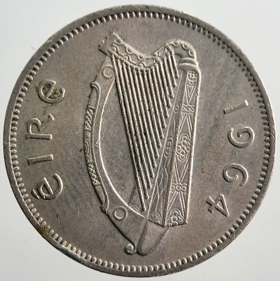 1964 Irish Dog Sixpence Coin | Very High Grade | a7404