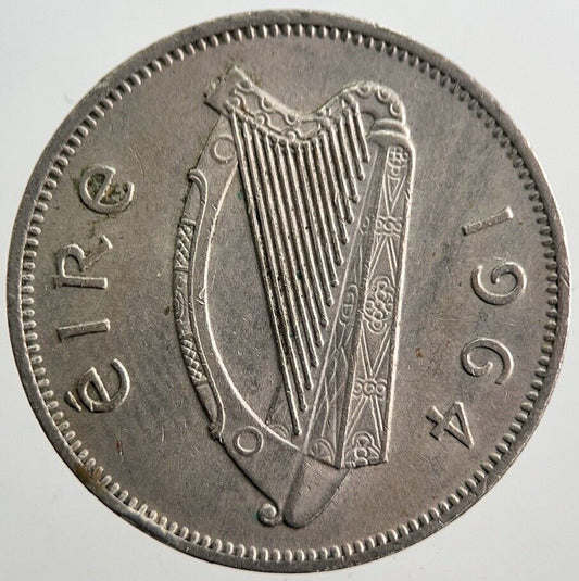 1964 Irish Dog Sixpence Coin | Very High Grade | a7404