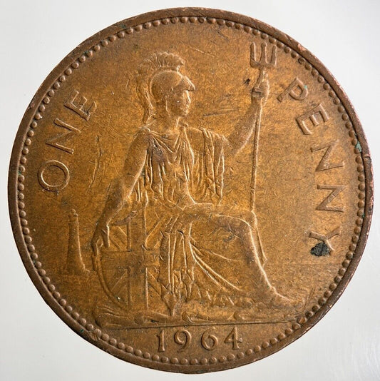 1964 Elizabeth II 2nd One Penny Coin | Fine Collectable Grade
