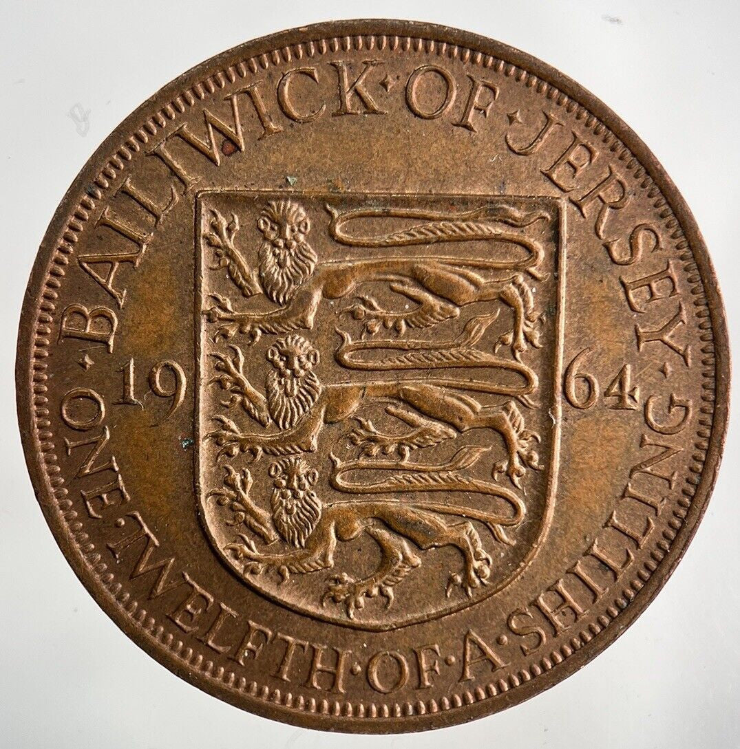 1964 Jersey 1/12 One Twelfth Of A Shilling Coin | Very High Grade
