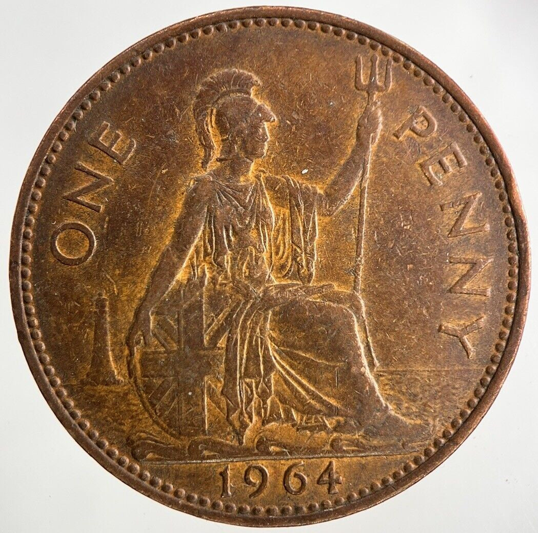 1964 Elizabeth II 2nd One Penny Coin | Fine Collectable Grade