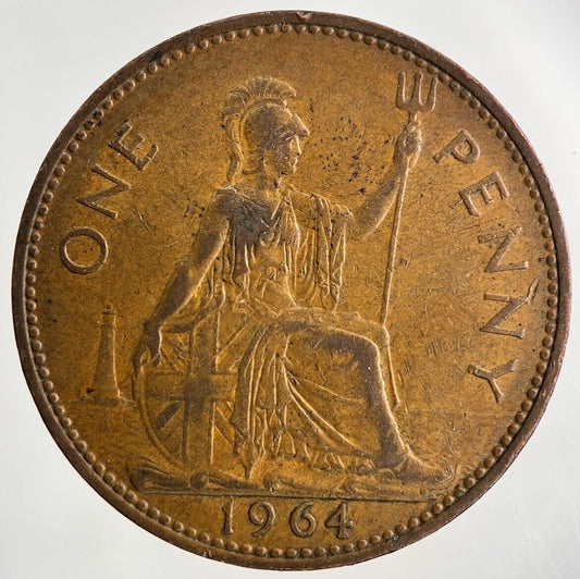 1964 Elizabeth II 2nd One Penny Coin | Fine Collectable Grade