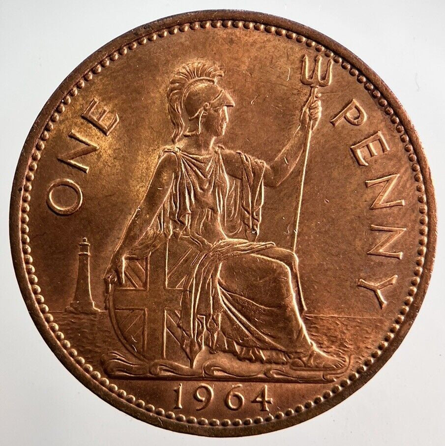 1964 Elizabeth II 2nd One Penny Coin | Very High Grade