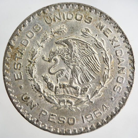 1964 Mexico One Peso Silver Coin | Very High Grade | a8425
