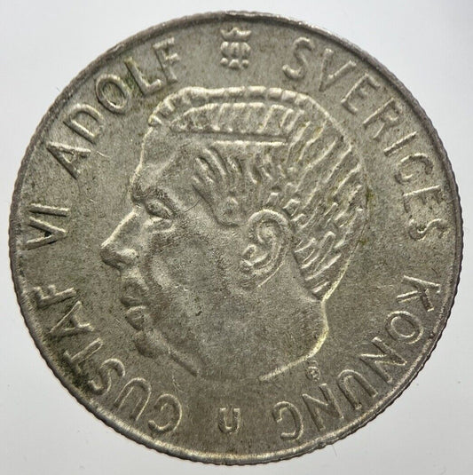 1964 Sweden 1 One Krona Silver Coin | Fine Collectable Grade | a7270