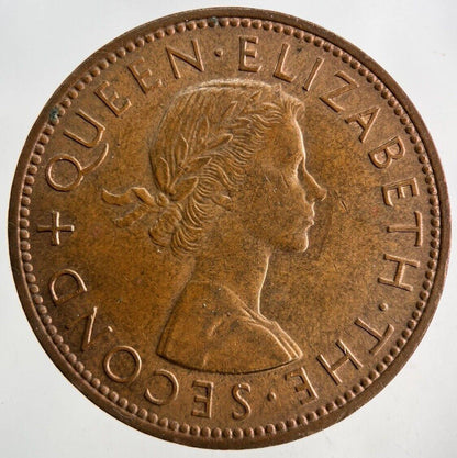 1964 New Zealand One Penny Coin | Very High Grade