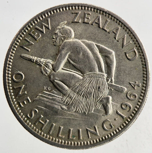 1964 New Zealand Shilling Coin | Very High Grade