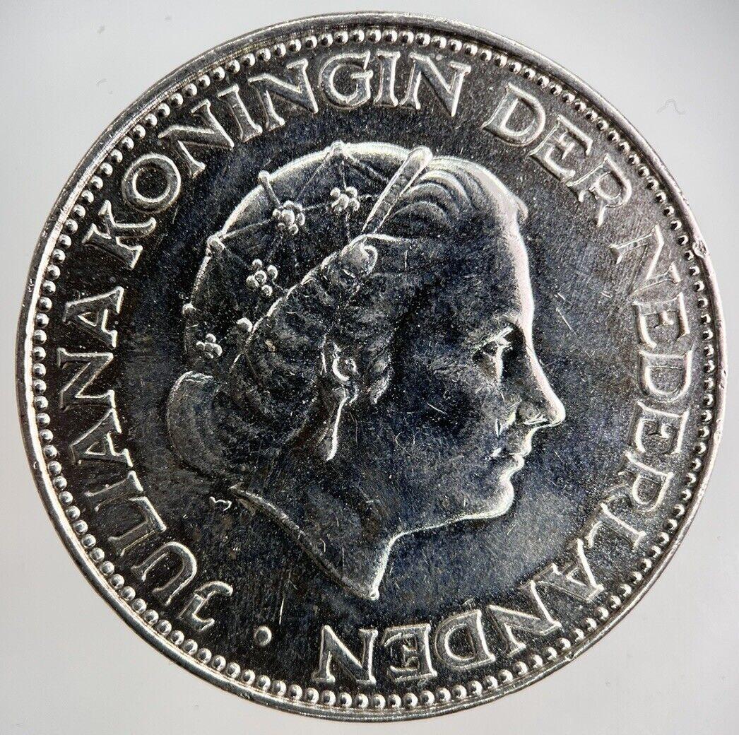 1964 Netherlands 2 1/2 Two And Half Gulden Silver Coin | Very High Grade
