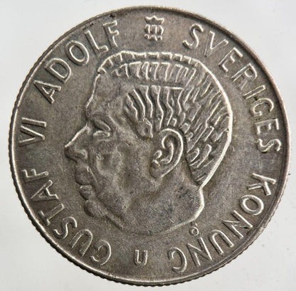 1964 Sweden 1 Krona Silver Coin | Fine Collectable Grade