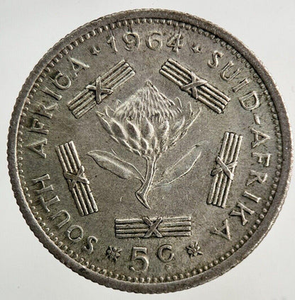 1964 South Africa 5c 5 Cent Silver Coin | Very High Grade