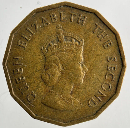 1964 Jersey Brass 1/4th One Fourth Of A Shilling Coin | Fine Collectable Grade