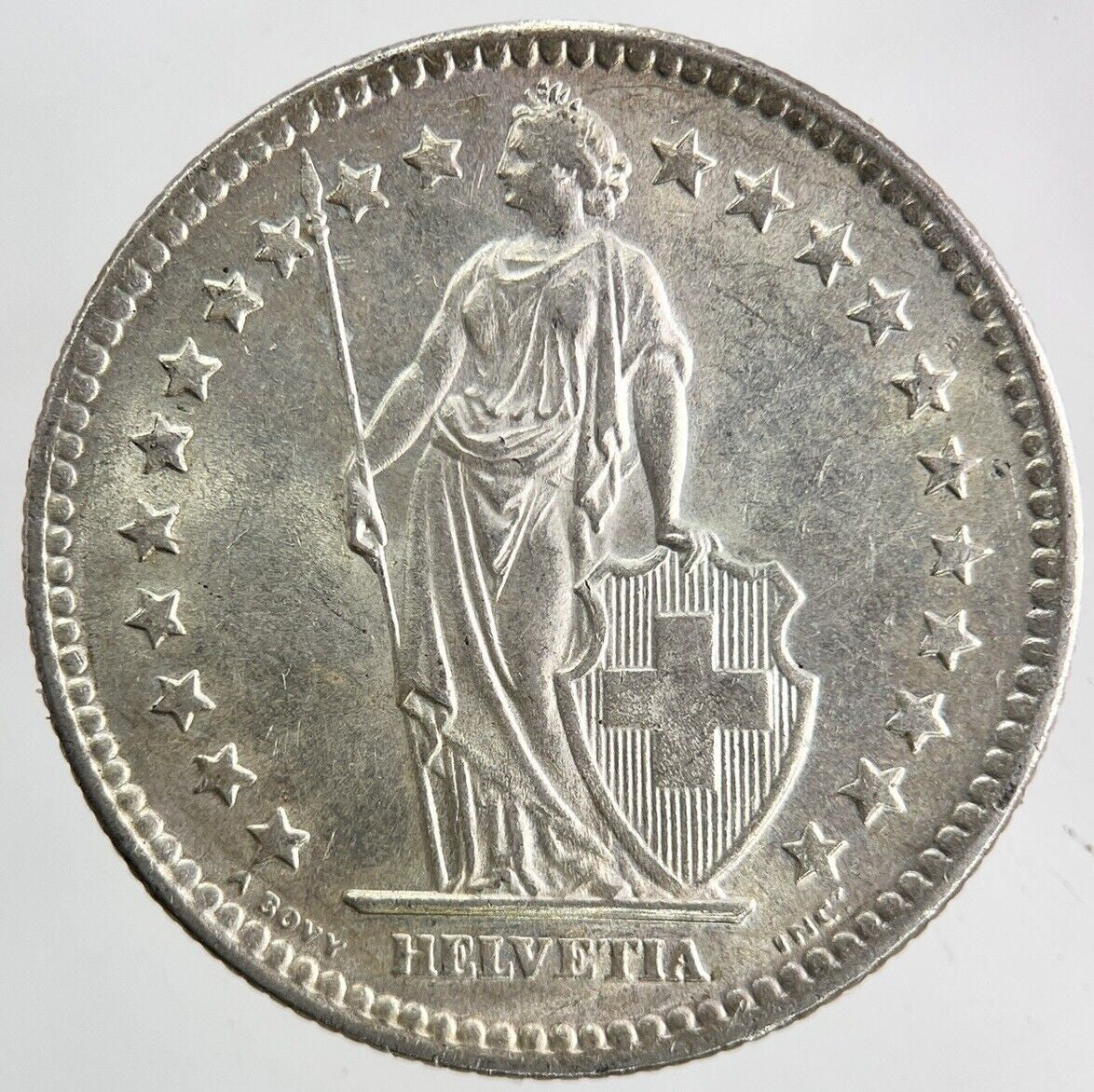 1964 Switzerland 2 Francs Silver Coin | Very High Grade