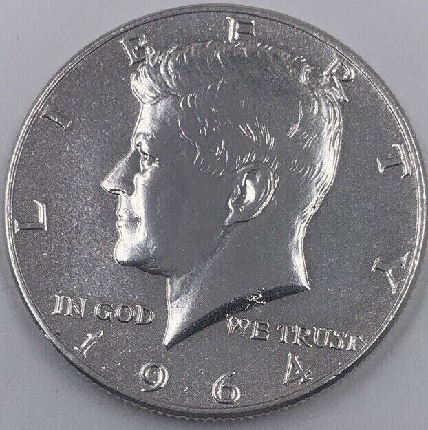 1964 US USA Kennedy Half Dollar | American Silver Coin | Very Fine Grade | a244