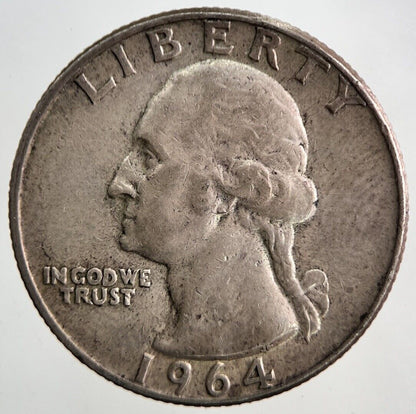 1964 US USA Quarter Dollar Silver Coin | Fine Collectable Grade