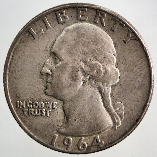 1964 US USA Quarter Dollar Silver Coin | Fine Collectable Grade