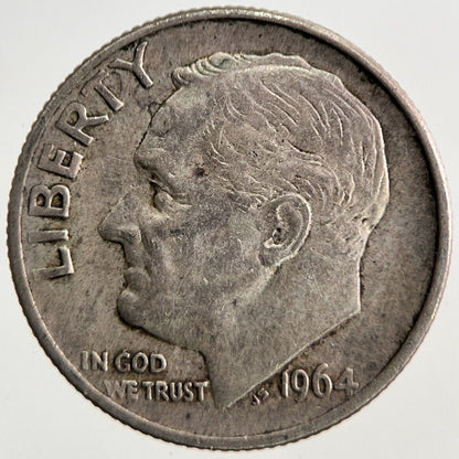 1964 US USA Roosevelt Dime Silver Coin | Collectable Grade